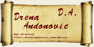 Drena Andonović vizit kartica